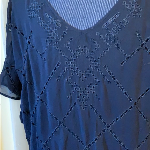 Club Monaco blouse, navy blue, beautiful look - Picture 4 of 7
